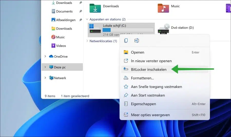 Bitlocker inschakelen