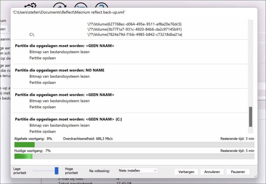 Macrium reflete backup completo do Windows 11