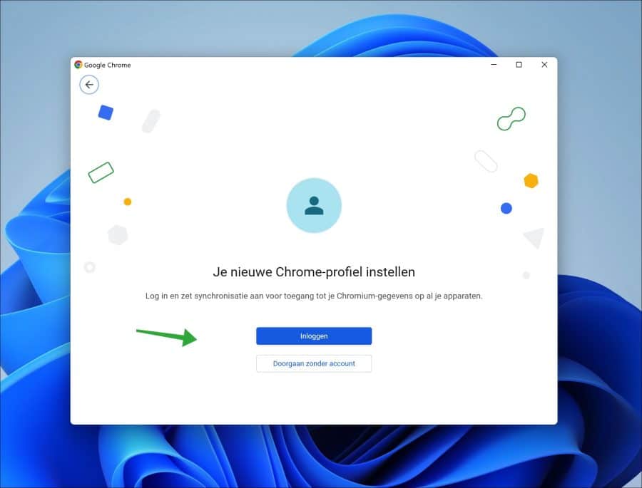 Nieuw Google Chrome profiel instellen