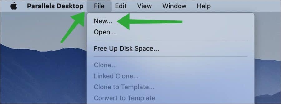 Nieuwe virtuele machine aanmaken op Mac