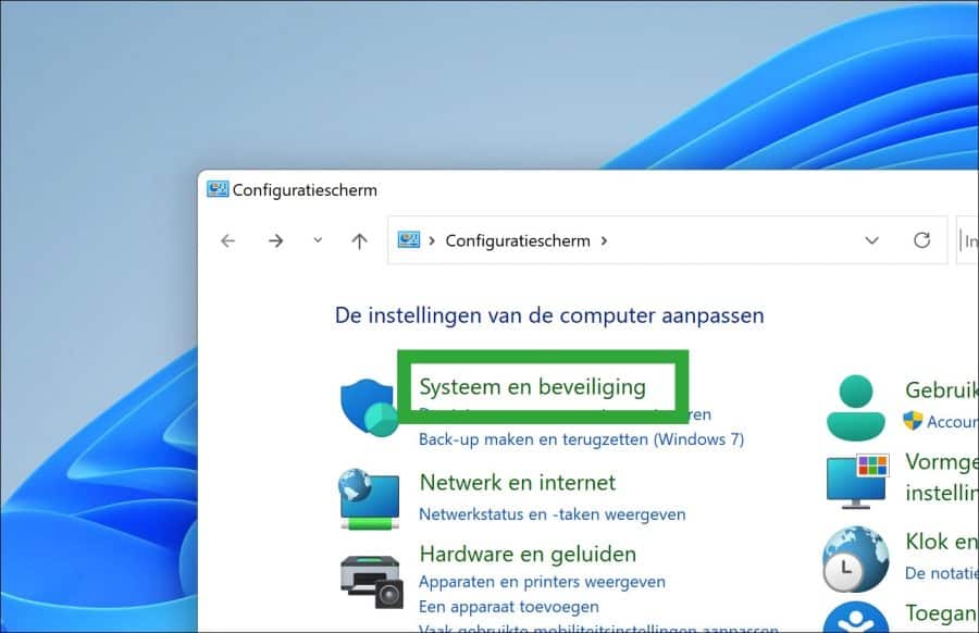 Systeem en beveiliging