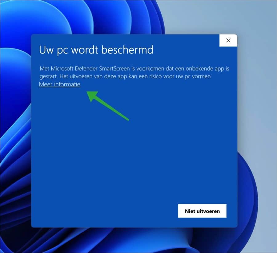 Uw PC wordt beschermd melding