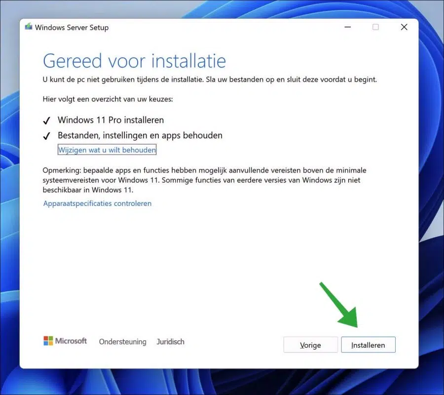 Windows 11 22h2 installeren op niet ondersteunde PC