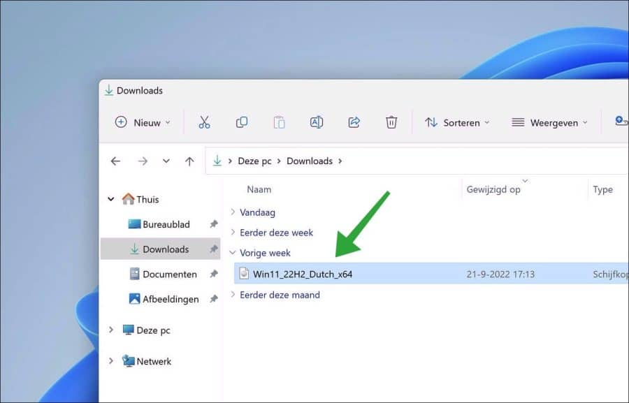 Windows 11 iso bestand openen