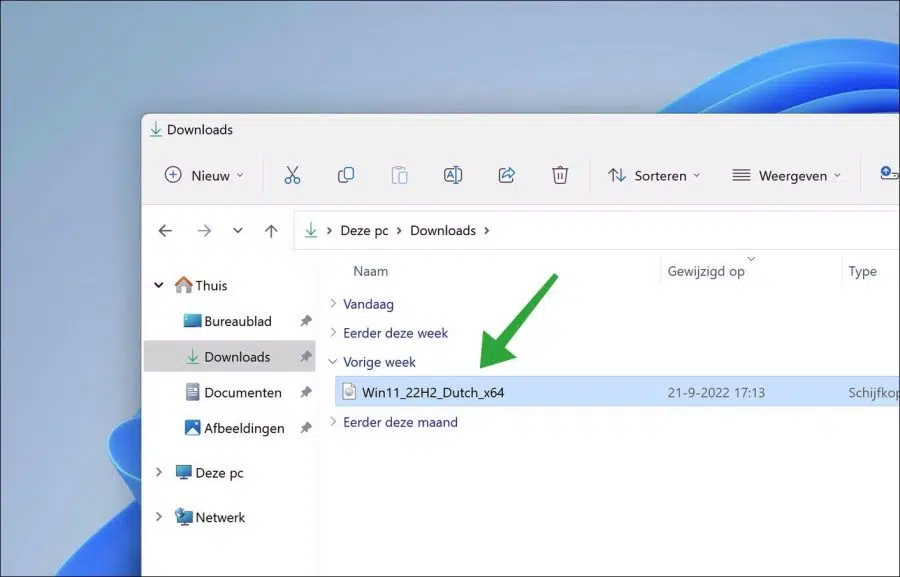 Windows 11 iso bestand openen