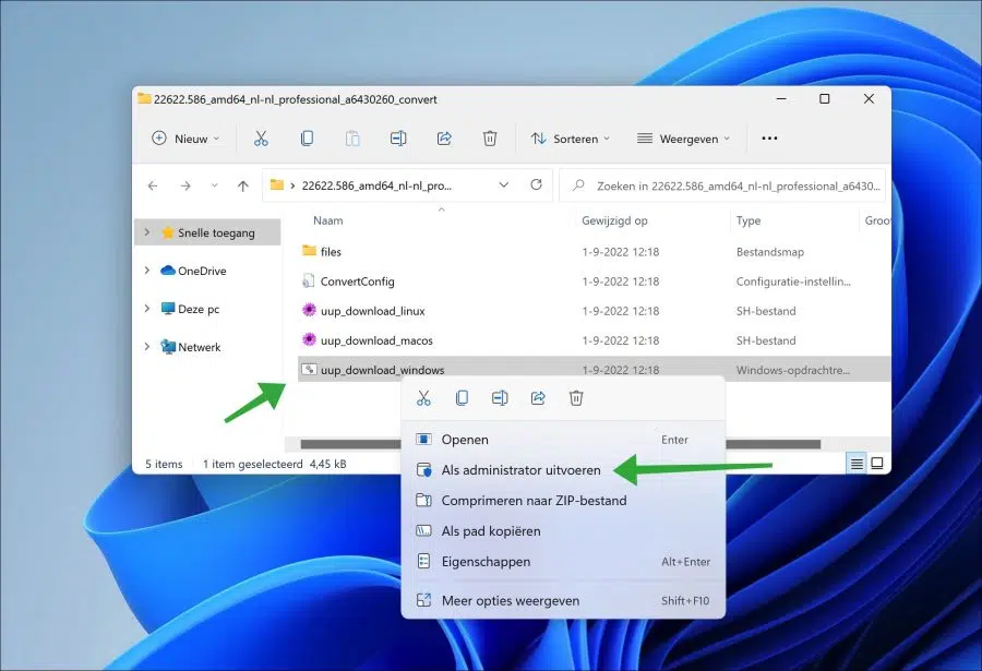 uup_download_windows uitvoeren als administrator