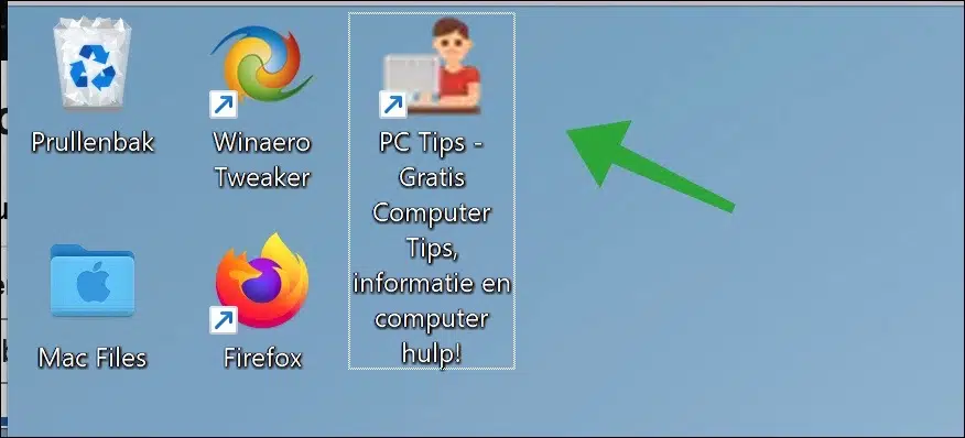 Snelkoppeling naar website aanmaken via de Google Chrome browser