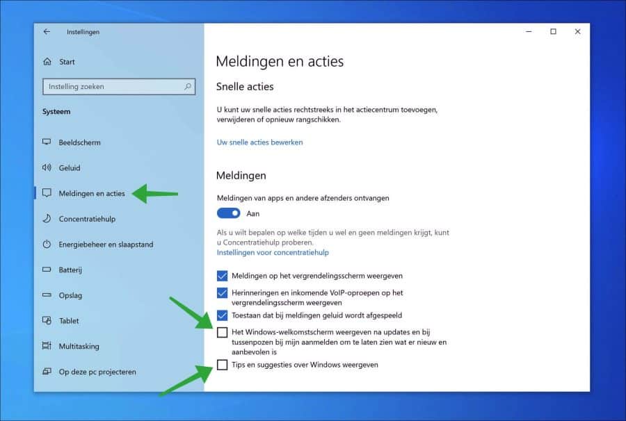 Tips en suggesties over Windows uitschakelen