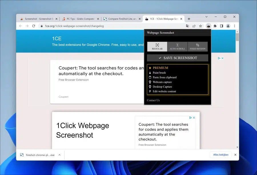 WebPage screenshot