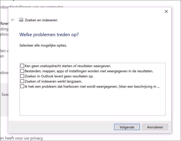 Windows 10 zoeken werkt niet meer? Probeer deze tips!
