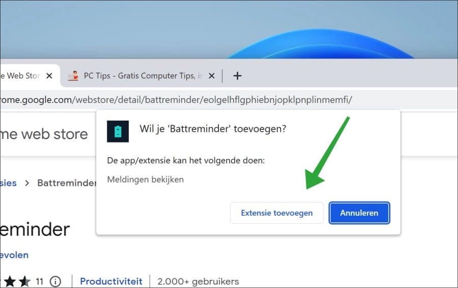 Add battreminder extension