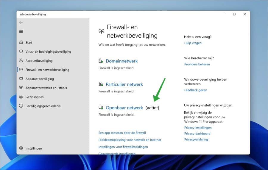 Firewall profiel