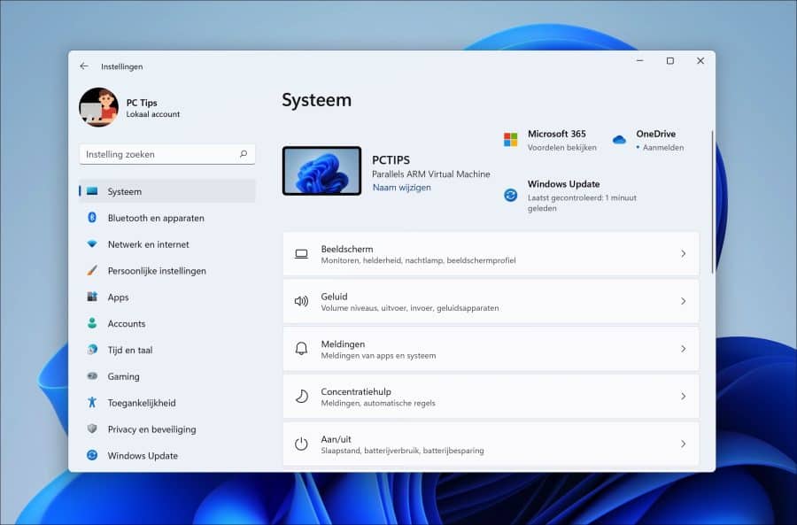 Abra la aplicación Configuración en Windows 11 mediante una combinación de teclas