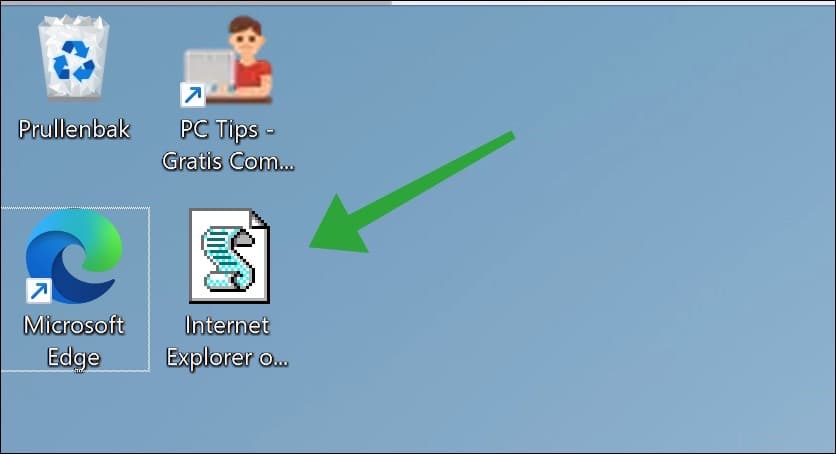 Internet Explorer openen in Windows 11 via snelkoppeling