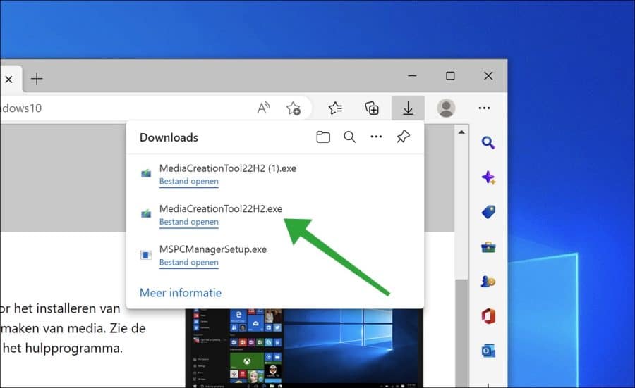 MediaCreationtool openen