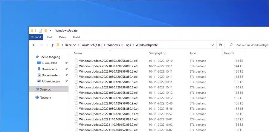 Windowsupdate log bestanden