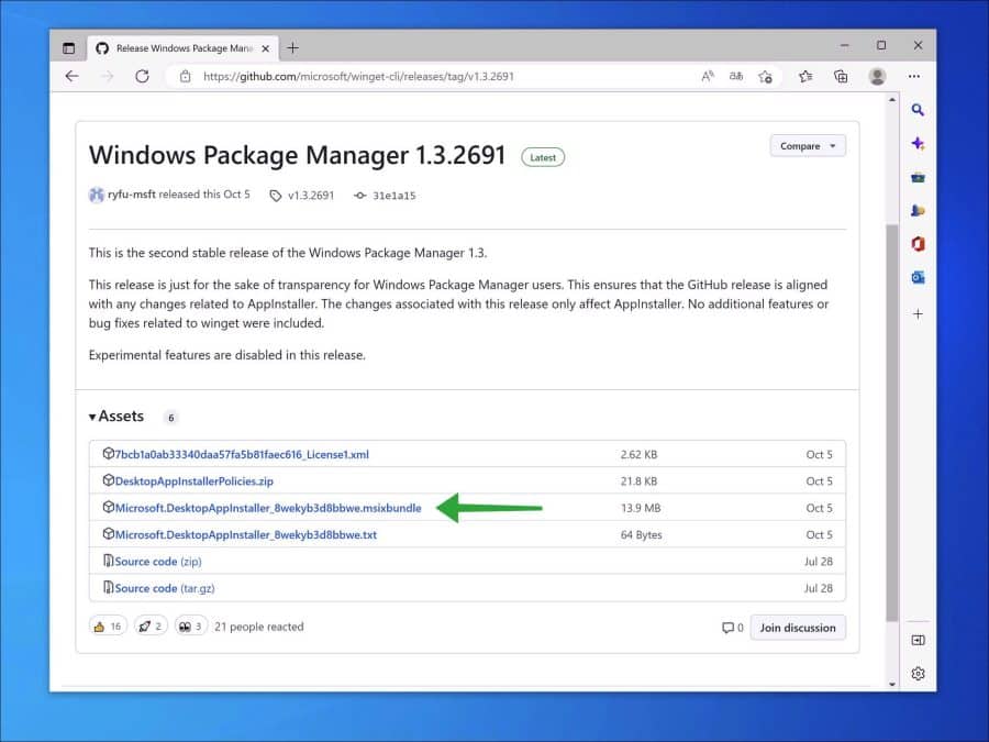 Winget downloaden vanaf github