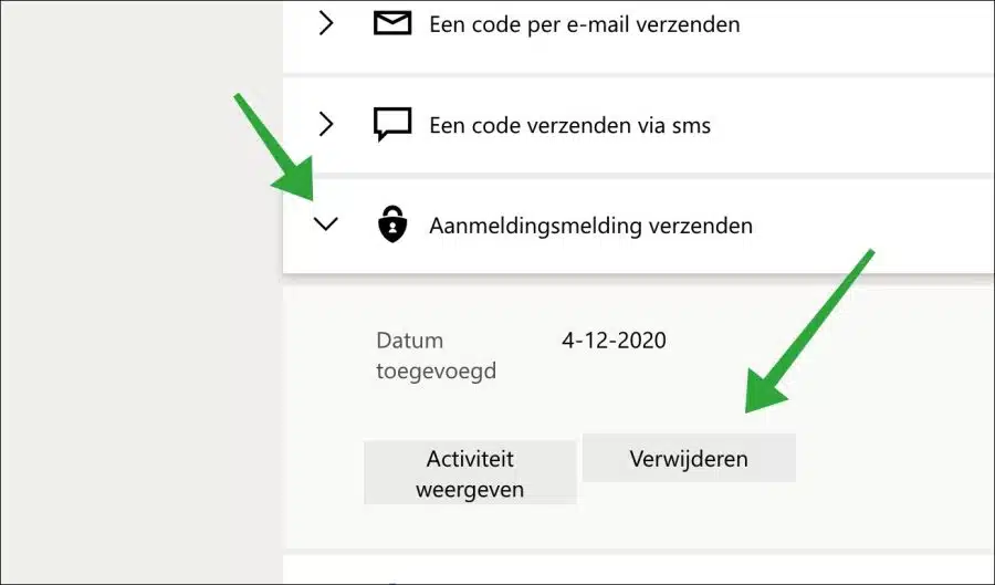 Aanmeldingsmelding verzenden