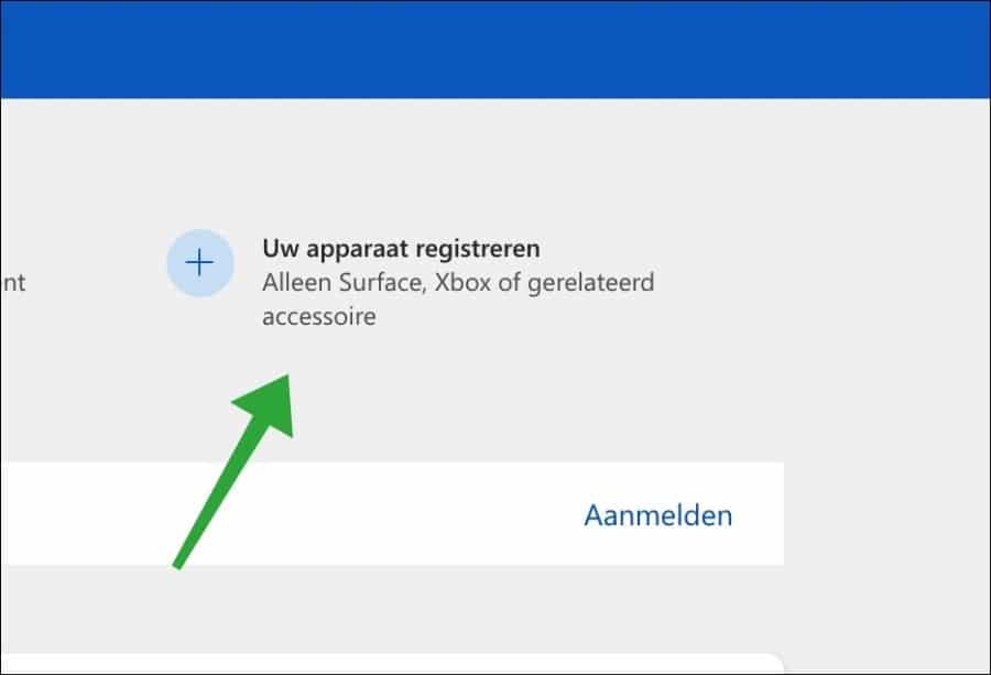 Apparaat registreren