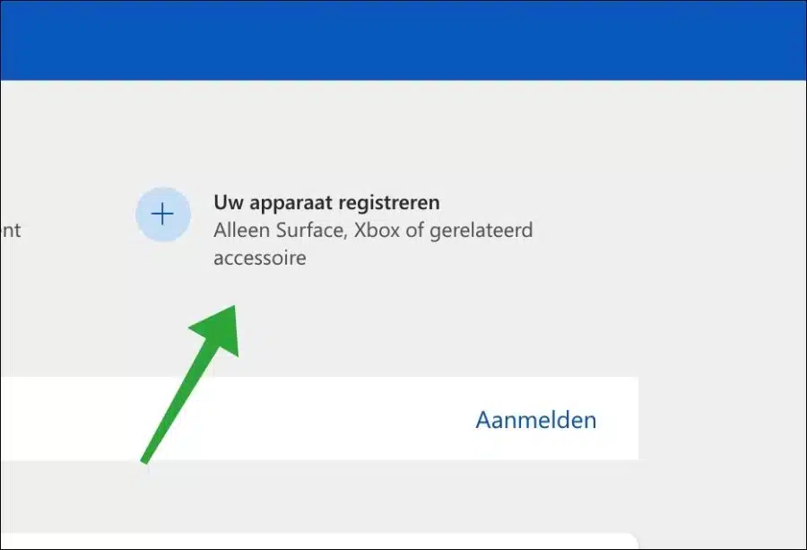 Apparaat registreren