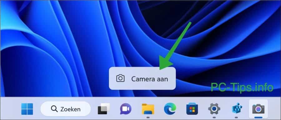 Notification de la caméra dans Windows 11