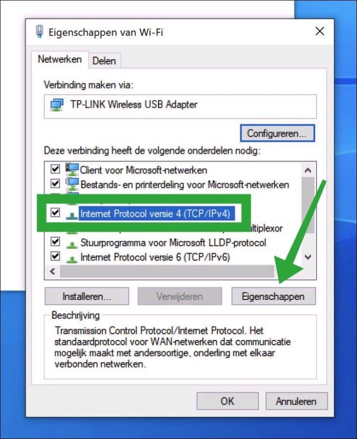 wifi eigenschappen
