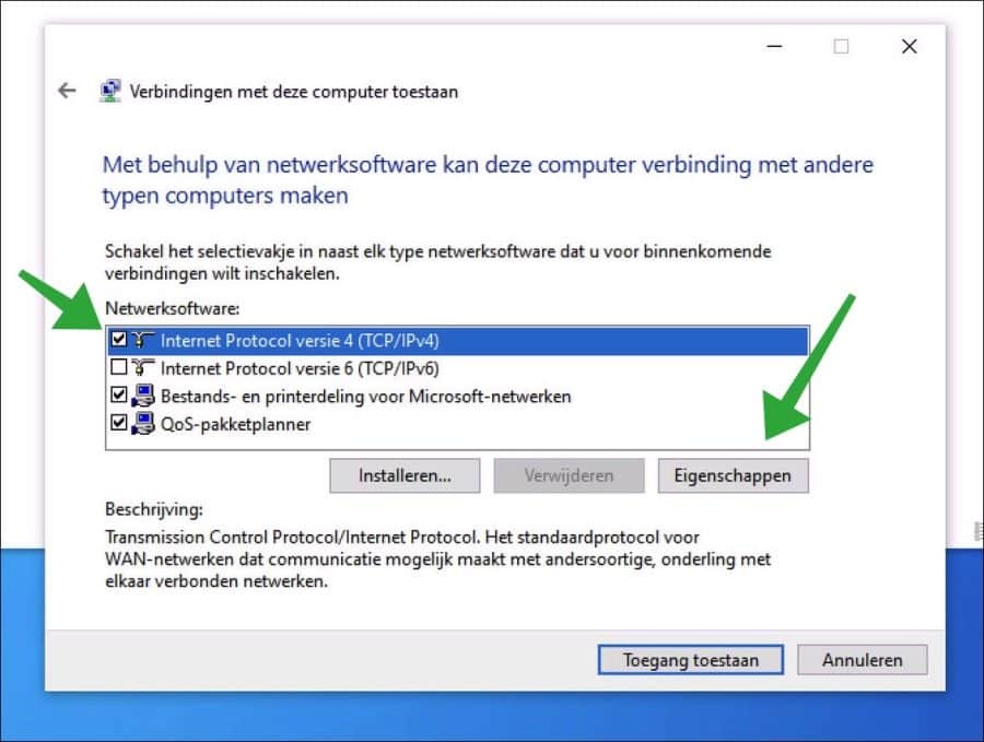 Internet protocol versie 4 eigenschappen