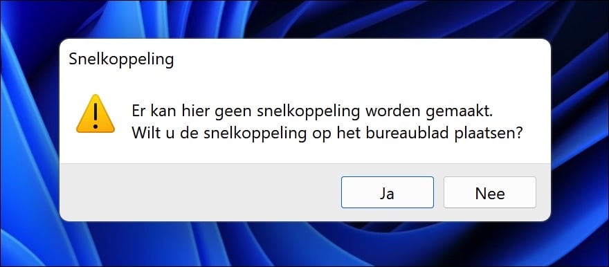 Wilt u een snelkoppeling op het bureaublad plaatsen