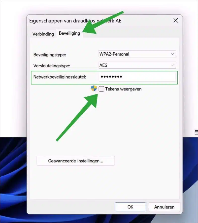 wifi wachtwoord wijzigen in windows 11