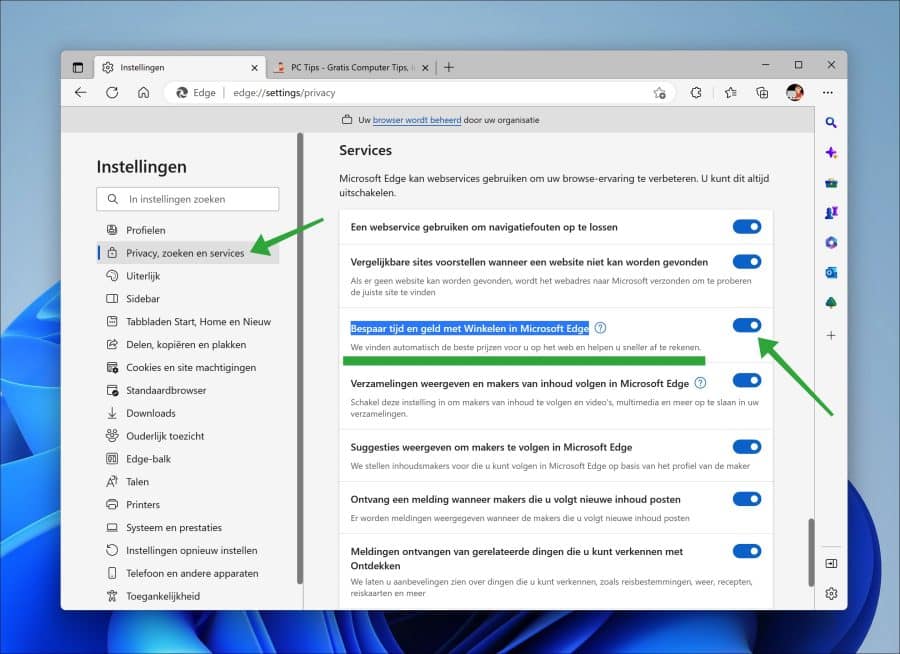 Sparen Sie Zeit und Geld, indem Sie Shopping in Microsoft Edge deaktivieren