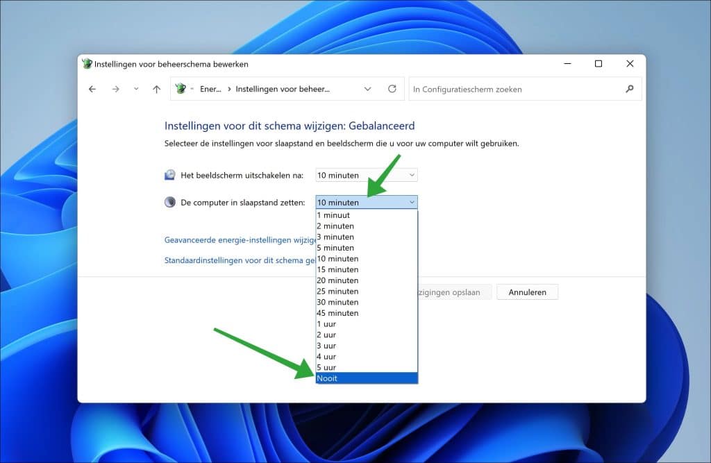 Voorkom dat uw Windows 11 of 10 PC in slaapstand gaat