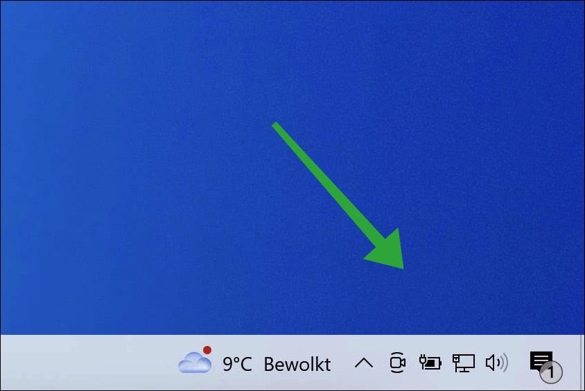 Klok uitgeschakeld in de Windows 10 taakbalk