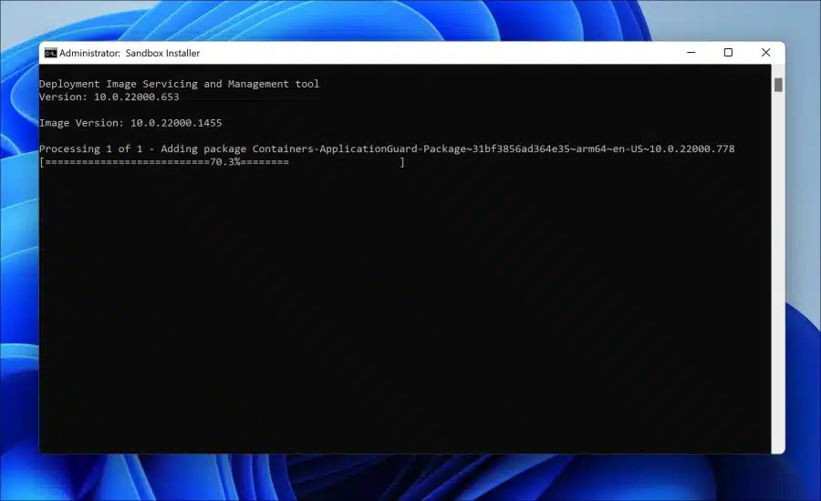 Sandbox installeren
