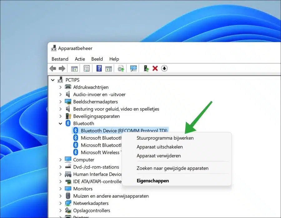 Stuurprogramma bijwerken