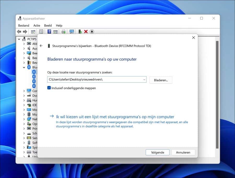 Stuurprogramma zoeken op computer