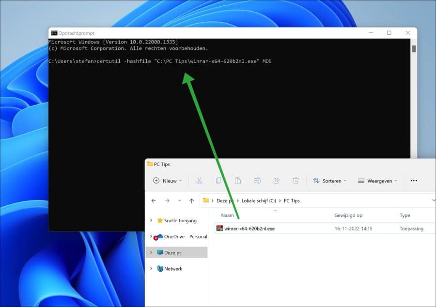 certutil MD5 Windows 11