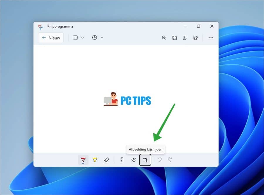 Afbeelding bijsnijden met knipprogramma