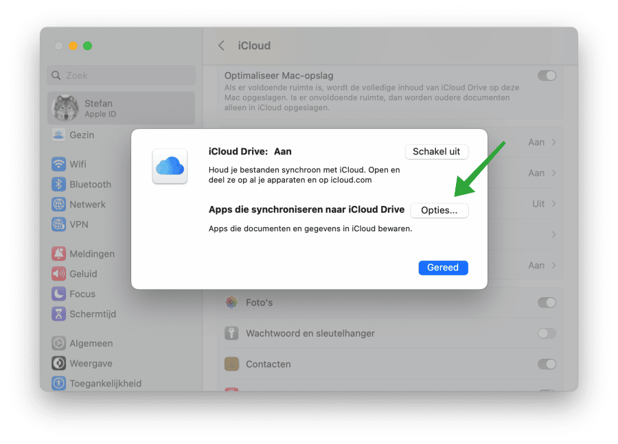 Apps die synchroniseren naar iCloud drive