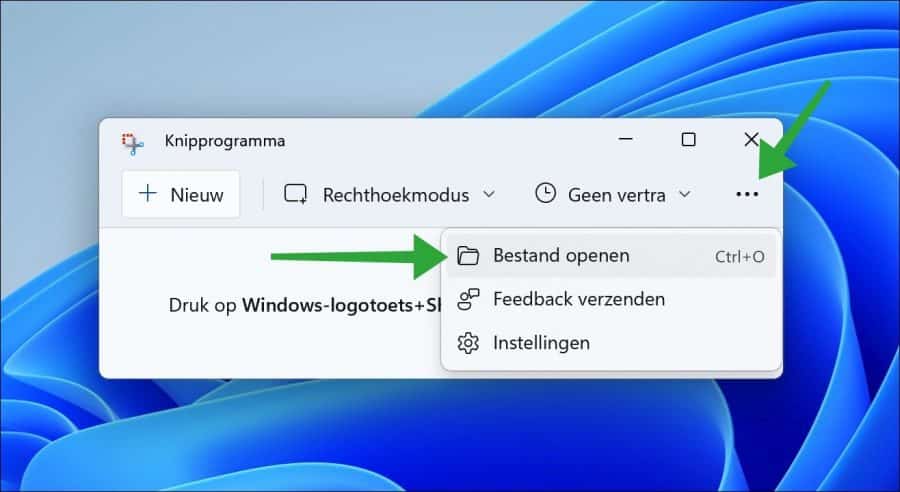 Öffnen Sie das Datei-Snipping-Tool