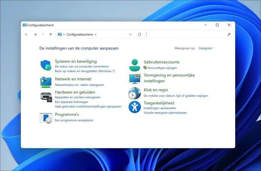 Configuratiescherm