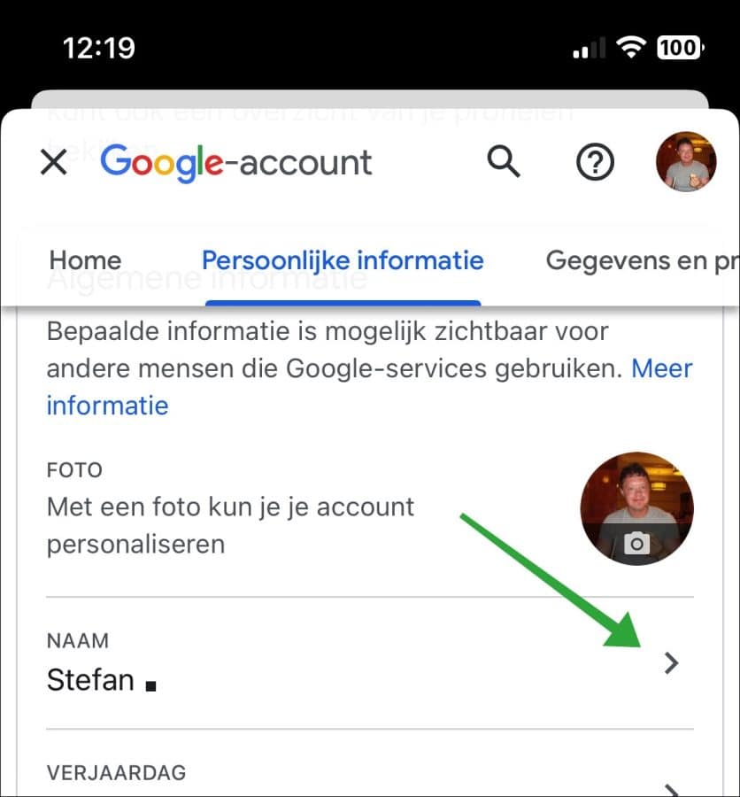 Cambiar el nombre de la cuenta de Gmail