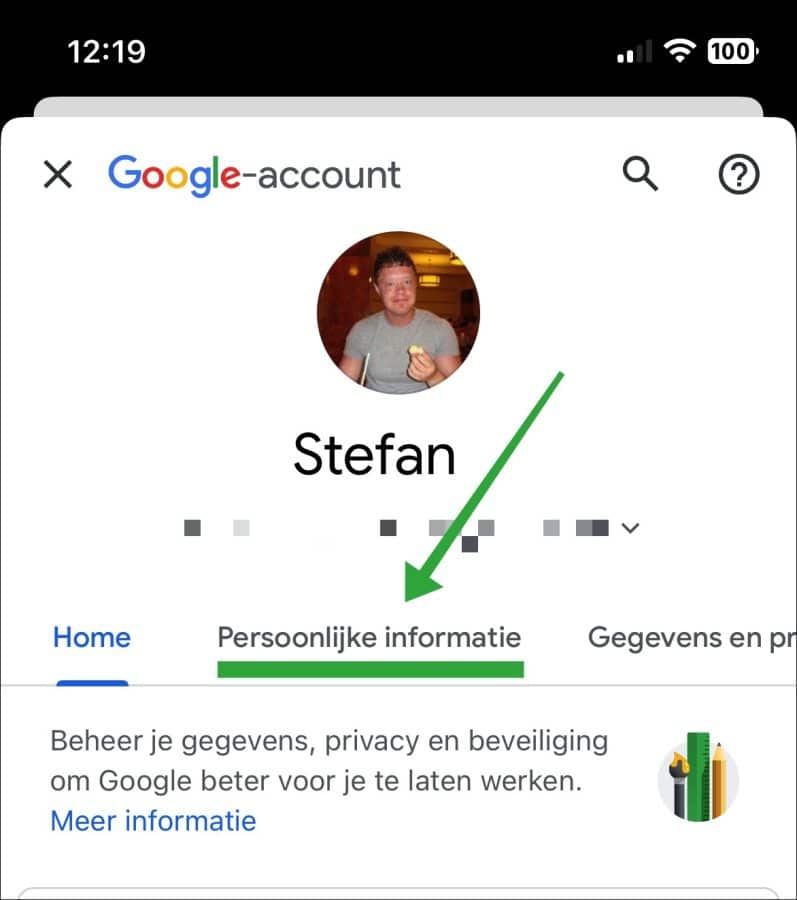 Persoonlijke informatie wijzigen van uw Gmail account