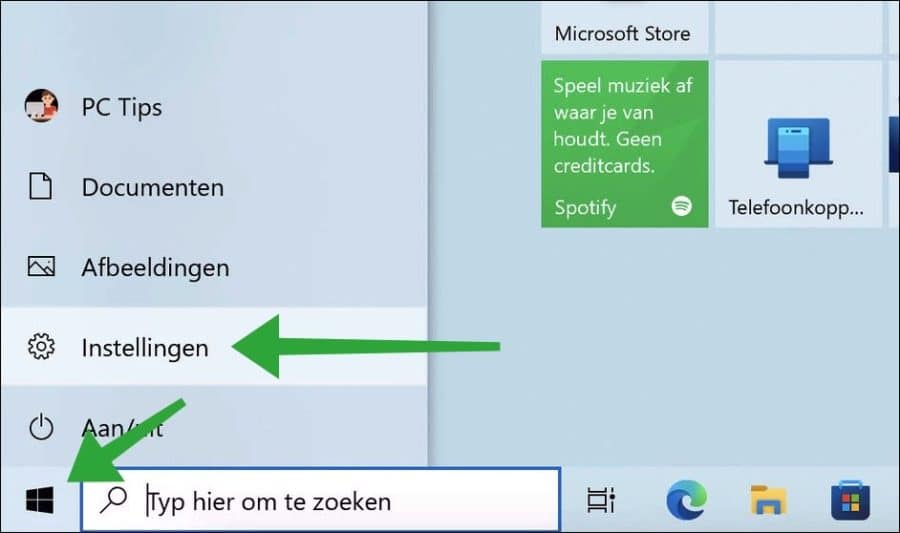 Windows 10 instellingen openen