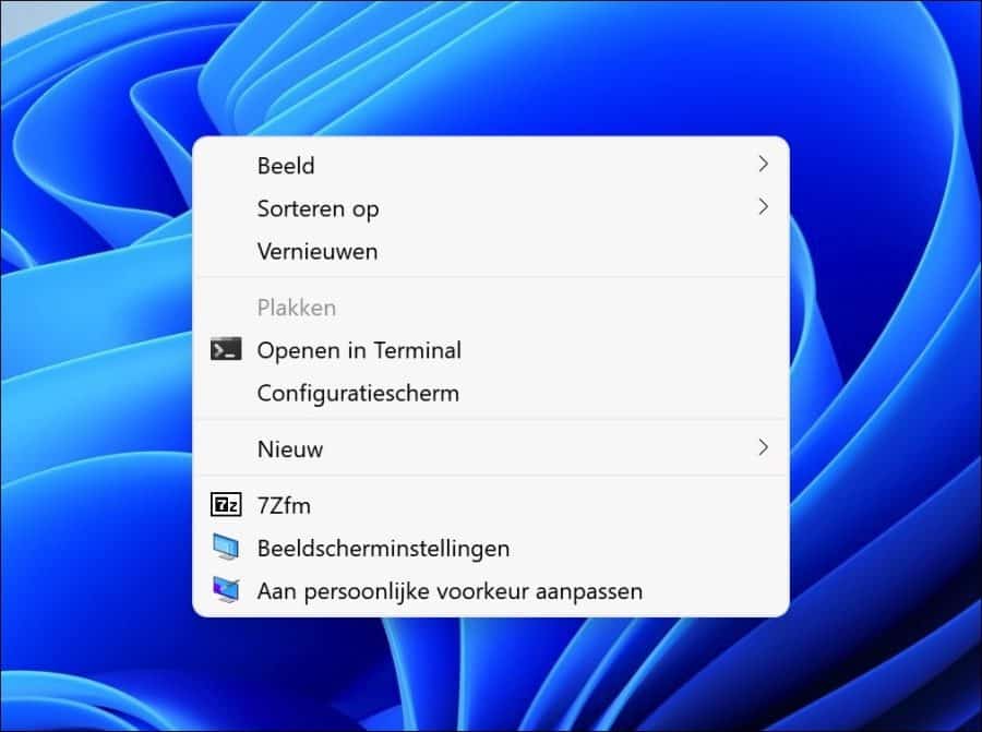 meer opties uitgeschakeld in Windows 11