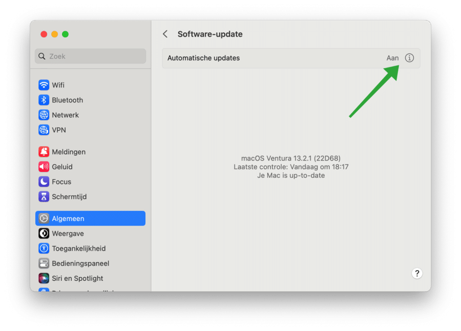 Automatische updates beheren in macOS Ventura