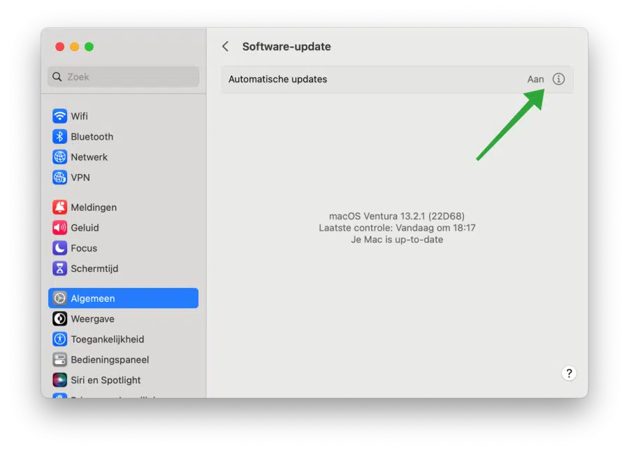 Automatische updates beheren in macOS Ventura