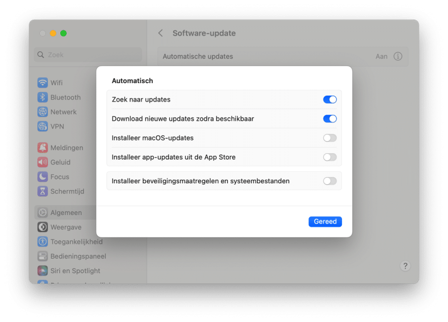 Automatische updates inschakelen of uitschakelen in Mac