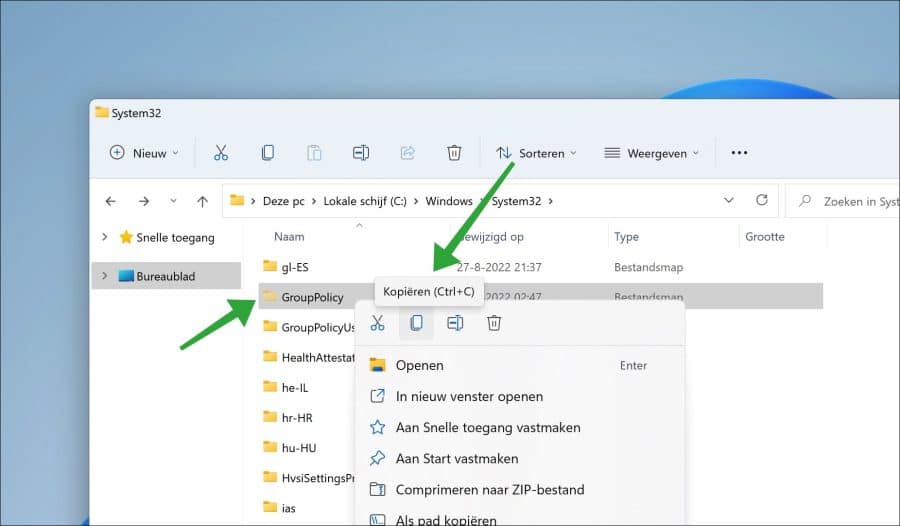Back-up maken van groepsbeleid instellingen