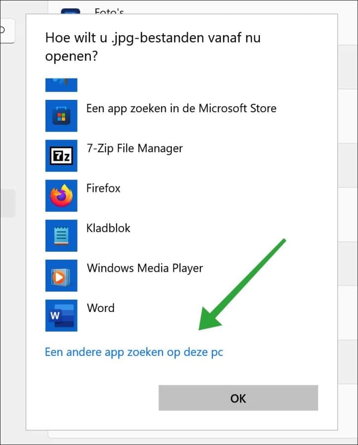 Een andere app zoeken op deze PC