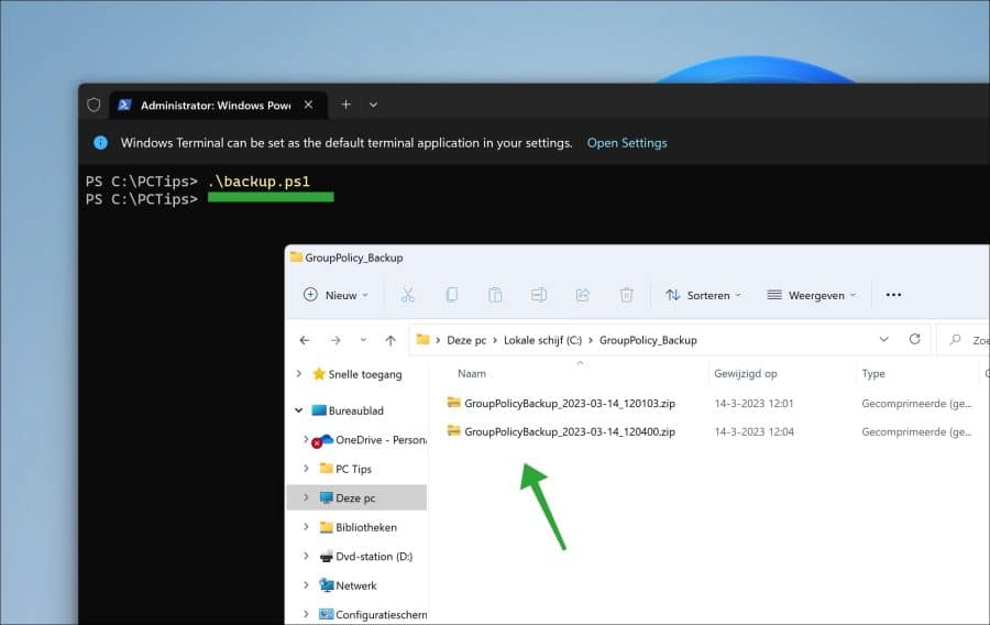 PowerShell script om back-up te maken van groepsbeleid instellingen